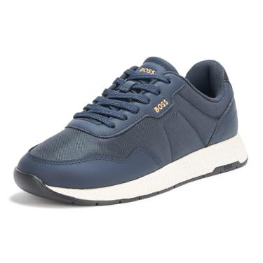 Imagem de BOSS Tênis masculino Essential Low Profile, Azul marinho, 44