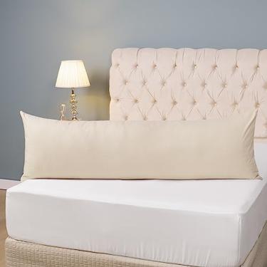 Imagem de Fronha Para Travesseiro de Corpo Avulsa 1,50m x 0,50m Xuxão Gigante 200 Fios Toque Macio (Bege)