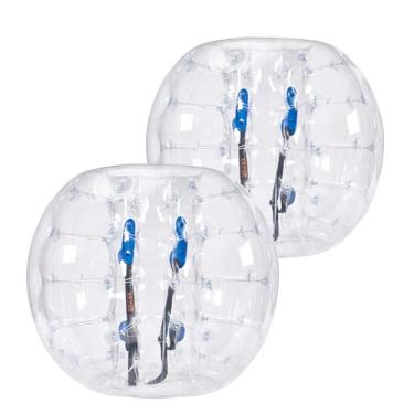 Imagem de VEVOR Bolas infláveis, pacote com 2, bolas de Sumo Zorb corporais de 1,2 m para adolescentes e adultos, bolas de bolhas de hamster humano de PVC de 0,8 mm de espessura para jogos em equipe ao ar