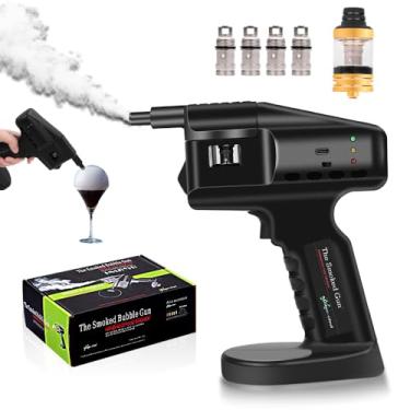 Imagem de Maquina de Fumaça, Fumaça Liquida, Máquina de Neblina Portátil, Pistola de Fumaça, Defumador de Carne, Pistola de Coquetel, Pistola de Bolhas Recarregável Por Usb, Crie Um Vinho de Fumo Romântico