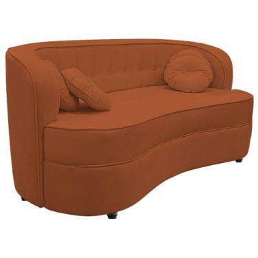 Imagem de Sofá Curvo 2 Lugares Orgânico Sala Recepção Escritório Decorativo Luxo