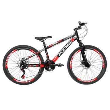 Imagem de Bike kog aro 26 para grau tipo viking hupi gios 1x7 com garfo 29 preto