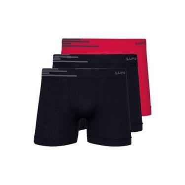 Imagem de Kit com 3 Cuecas Boxer Lupo 436-002 Colorido, Preto, GG