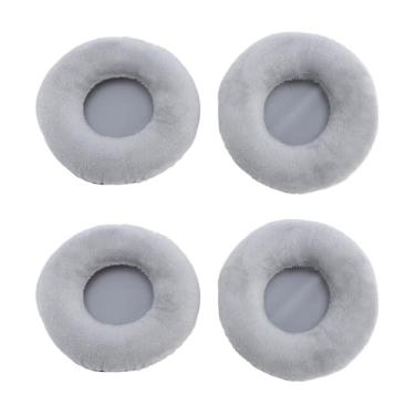Imagem de 2 Pares 95mm/3.74in Substituição Velvet Esponja Earpads Almofadas de Ouvido para MDR-DS7000 RF6000 MDR-MA300 MDR-CD470, para DTX900, para 1900 (Cinza)