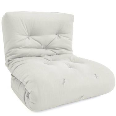 Imagem de Futon Solteiro Dobrável Oriental Confort Plus Branco Off Acquablock
