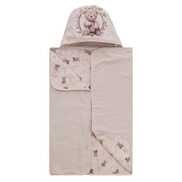 Imagem de Toalha de Banho para Bebê Felpa Soft Baby Joy Fábula, Urso Bege