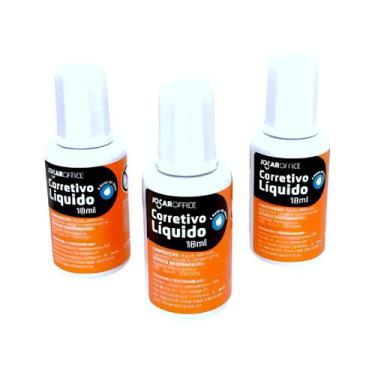 Imagem de Kit 3 Corretivos Escolar Branquinho 18Ml - Jocar Office, 3