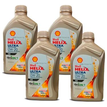 Imagem de Kit Troca 4 L Oleo Shell Helix Ultra Professional 0W-20 Dexos 1 Sintetico