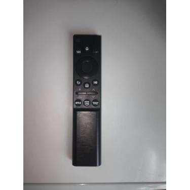 Imagem de Substituição do controle remoto de voz BN59-01386D para Samsung TV BU8000/BU8500/LS03B Series (QE32LS03BBU UE43BU8500U UE55BU8000U UE65-85BU8000U) com comando de voz, design ergonômico e controle de