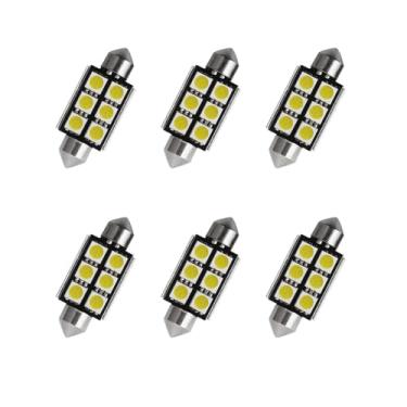 Imagem de 8X-SPEED 6 peças de lâmpada LED interior 5050 chip adequado para Hyundai Azera MK5 2012–2017 Feito leitura porta-luvas porta-malas espelho viseira de sol luz