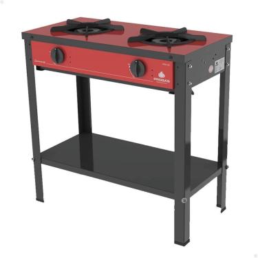 Imagem de Fogão Industrial Progás Vermelho A Gás Rge-200 Gourmet 2 Bocas Simples Sem Forno P39217