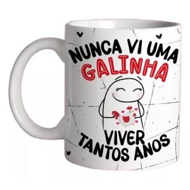 Imagem de Caneca Porcelana Meme Amiga Nunca vi uma galinha viver tanto