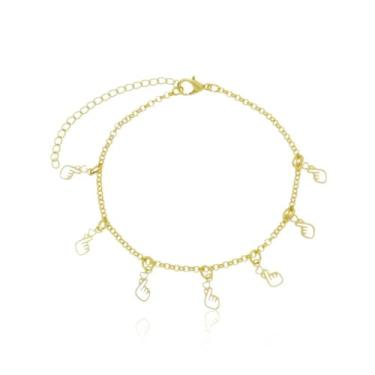 Imagem de Pulseira Feminina Dorama Coração Coreano Ouro 18k