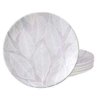 Imagem de Jogo Pratos De Sobremesa 19cm Kit 4 Peças Porcelana Arbo Tramontina