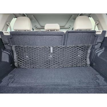 Imagem de Rede de carga de malha elástica automotiva estilo banco traseiro para Nissan Rogue (T33) 2021-2023 - Organizador e armazenamento de porta-malas premium - Rede de bagagem para crossover - Melhor organizador de carro para Nissan Rogue