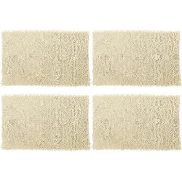 Imagem de Kit 04 Tapete Bolinha 38x58cm - Rozac, Marfim