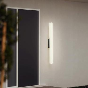 Imagem de Luminárias de parede LED para jardim ao ar livre IP65, arandela longa moderna, luminária de parede de alumínio para quarto, luminárias de parede de acrílico para interior, luminárias com fio