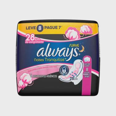 Imagem de Absorvente Always com Abas Noturno Suave Lv8 Pg7