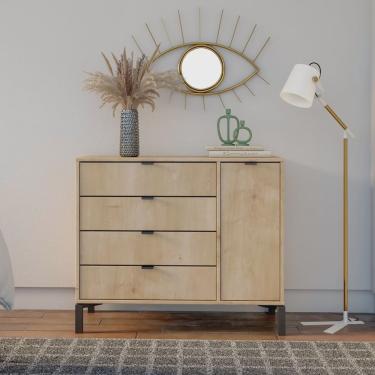 Imagem de Cômoda Falkk Queens 4 Gavetas e 1 Porta