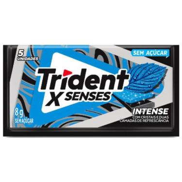 Imagem de Chiclete Trident XSenses Intense Sem Açúcar 8g - Embalagem com 5 Unidades