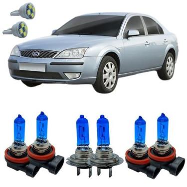 Imagem de Kit Lampadas Super Branca 8500k Mondeo 2001 A 2006 + Led T10 - Cinoy/Q