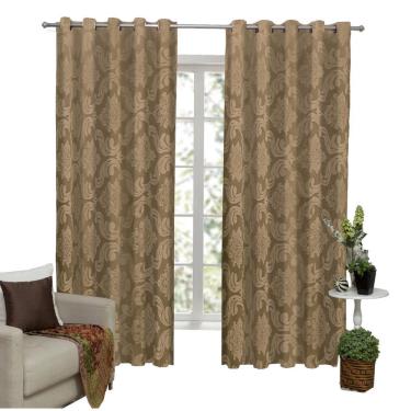 Imagem de Cortina Tecido Jacquard Semi Blackout 2M X 1,80M - Bege