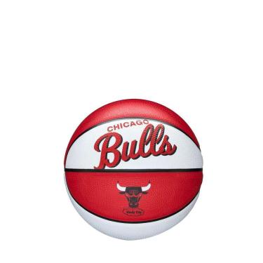 Imagem de Bola De Basquete Nba Team Retrô Mini Chicago Bulls - Wilson Branco-vermelho Tamanho 03