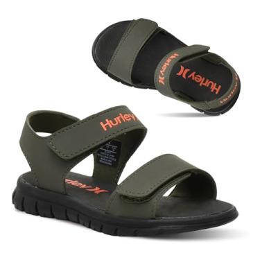 Imagem de Hurley Sandálias infantis Ken confortáveis, ajustáveis e duráveis sandálias de verão abertas para meninos e meninas, crianças pequenas, Caçador, 22