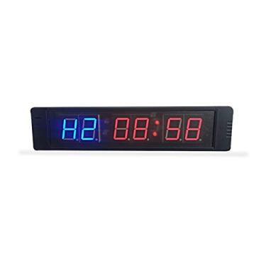 Imagem de Relógio digital LED para uso interno, academia, intervalo, cronômetro, controle remoto, relógio de parede digital, temporizador de contagem regressiva para escritório/casa/sala de estar/escola