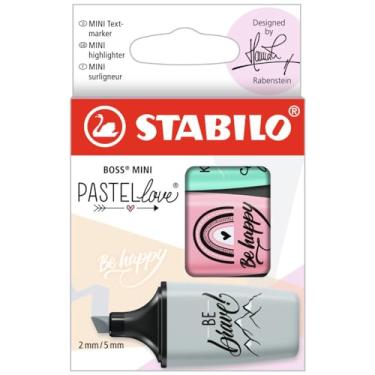Imagem de STABILO Marcador BOSS MINI Pastellove – Pacote com 3 – Cores sortidas