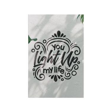 Imagem de Quadro Decorativo Canvas Você Ilumina Minha Vida Branco Sala - Bazar d