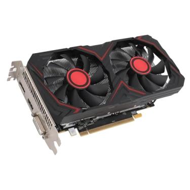 Imagem de Carta de Gráficos RX580 8GB, GDDR5 256 Bits GPU, PCIE 2.0 16X Gaming Video Support DirectX 11, Mesa de Computadores de Computadores Com 2 Ventilador de Resfriamento