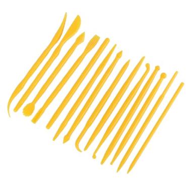 Imagem de 14PCS DIY PLÁSTICA Clay Sculping Conjunto de Barro (Amarelo)