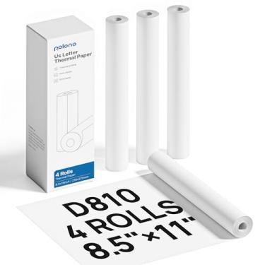Imagem de POLONO Papel térmico US Letra, 100 folhas/rolo, 4 rolos
