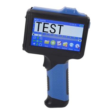 Imagem de Tela de Toque Portátil Portátil Impressora de Jato de Tinta Portátil 12,7 Mm Bt Múltiplos Idiomas Azul para Diversas Superfícies