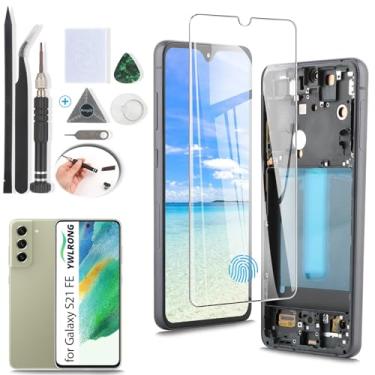 Imagem de Substituição de tela OLED para Samsung Galaxy S21 FE 5G para Samsung S21 FE 5G G990U Display LCD Touch Screen Digitalizador Substituição com ferramentas (suporte a impressão digital)