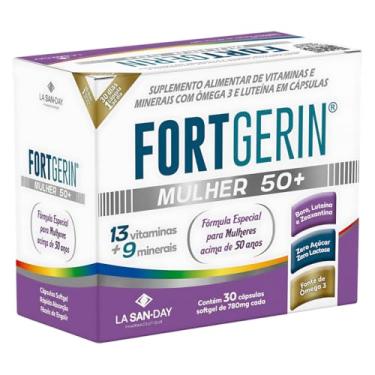 Imagem de Fortgerin Mulher 50+ (30 Cápsulas) - Com 13 vitaminas e 9 minerais. Com boro e Zeaxantina e Ômega 3