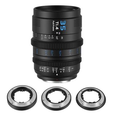 Imagem de SIRUI Lente Cine VP-1 Vision Prime 1 T1.4 de armação completa, lente de cinema de foco manual de 35 mm com suporte E pré-instalado, suportes intercambiáveis RF/Z/L (preto)
