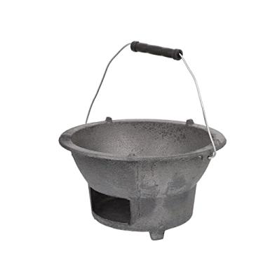 Imagem de Churrasqueira, fogão, carvão, churrasco, acampamento, pequeno, ferro ao ar livre, portátil, fogão, mesa, estilo mini