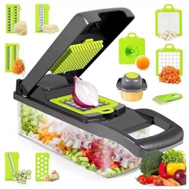 Imagem de Cortador Fatiador De Legumes 16 em 1 Multifuncional Descascador Mandoline Profissional Verduras/Queijos