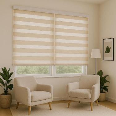 Imagem de Persiana Double Vision Sunny 240larg x 160alt (2 pçs) - Top Flex, Linh