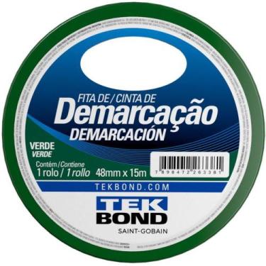 Imagem de Fita para Demarcação de Solo PVC Verde 48MM X 15M - Tekbond