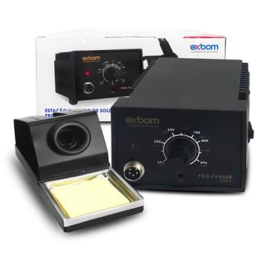 Imagem de Estação de Solda Analógica ESD Antiestática Profissional 220V - Exbom