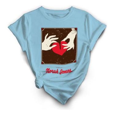 Imagem de Camiseta Estampada Cantora Norah Jones, Referencia Coração - Lobo Sete