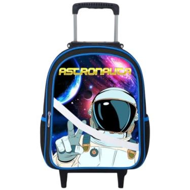 Imagem de Mochila Rodinha Masculina Escolar Infantil Menino Reforçada Grande (Astronauta 1)