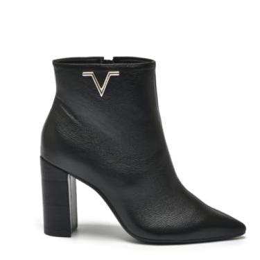 Imagem de Bota Moda Feminina Atenas Bico Fino Couro Via Marte - Preto