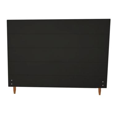 Imagem de Cabeceira Estofada Cama Box Casal 138 Cm Helena Suede Preto