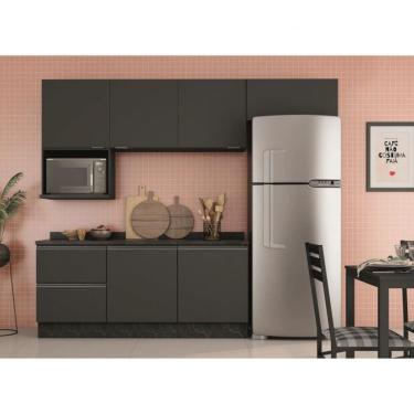 Imagem de Cozinha Completa Bartira Linea 6 Portas, 3 Gavetas E Nicho Grafite