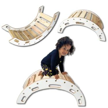 Imagem de Gangorra Infantil, Brinquedo de Equilíbrio e Coordenação Motora, 85x42x39 cm, Madeira