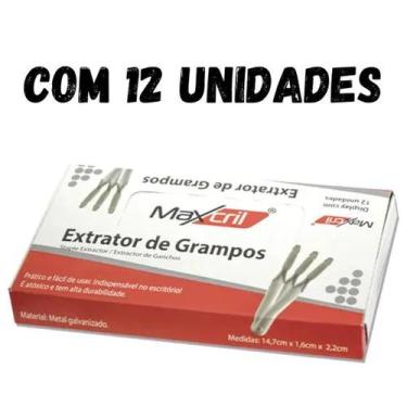 Imagem de Extrator De Grampo Em Metal Tipo Espátula Kit com 12 Unidades - Maxcri